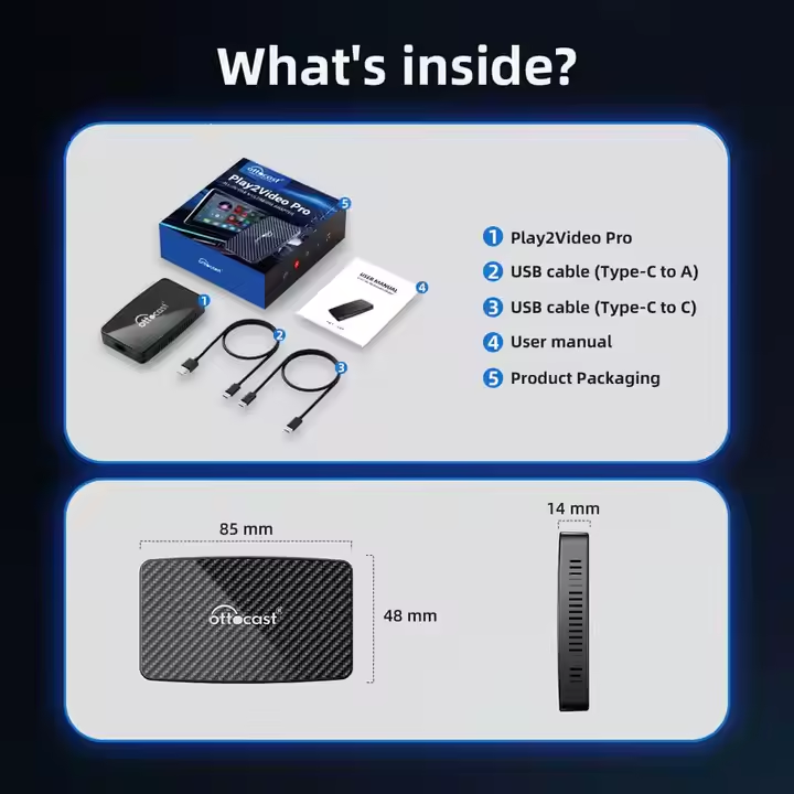 Play2Video Pro Wireless CarPlay/ Android Auto Adapter