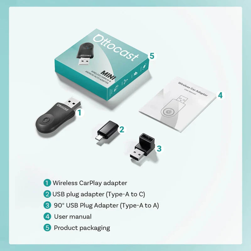 Mini Wireless CarPlay/Android Auto Adapter