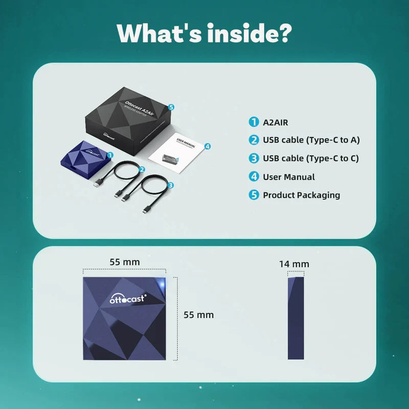 A2Air Android Auto Wireless NFC Adapter